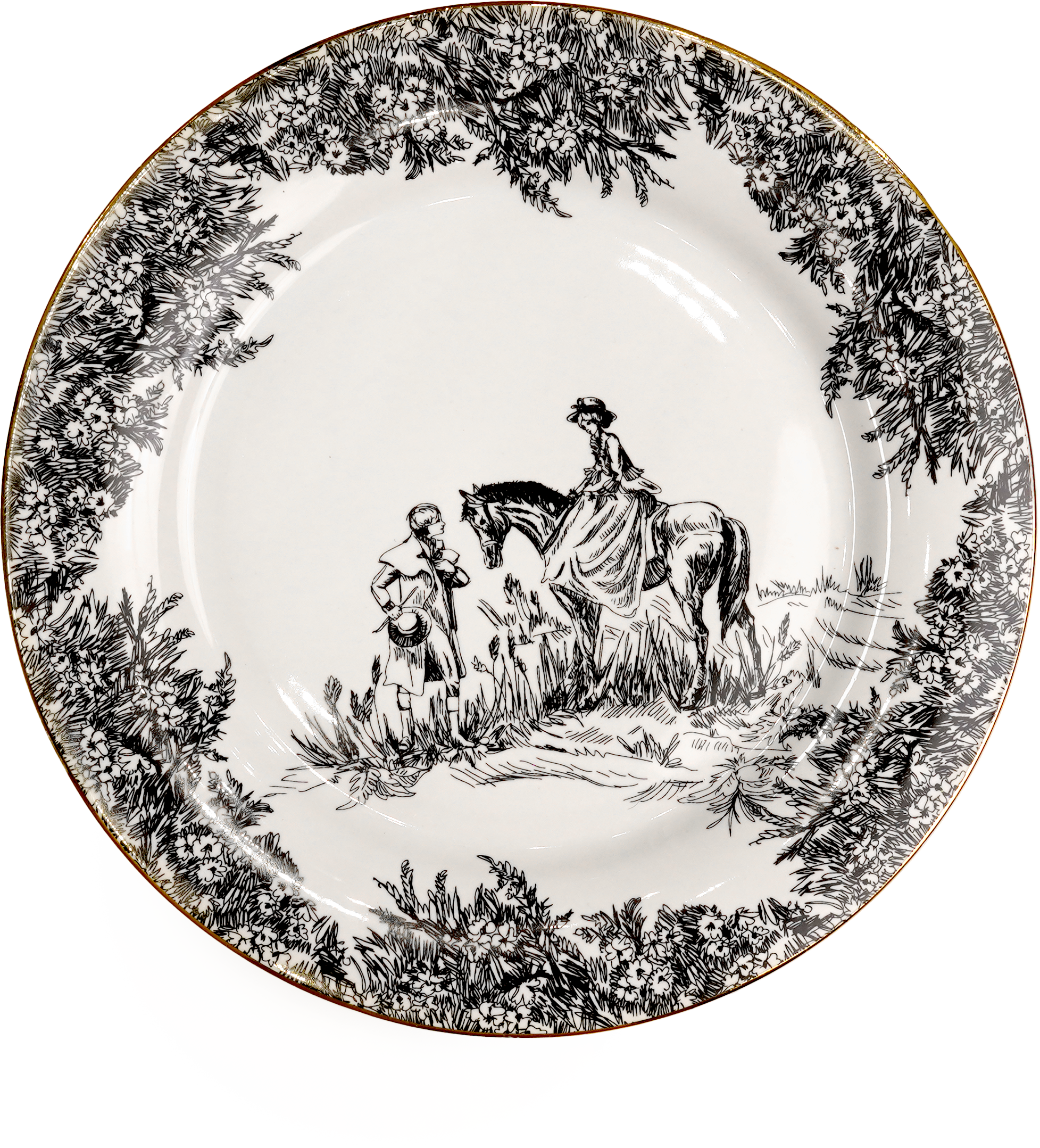 Noir & gold - dinnerware for 6 persons (33 pcs)