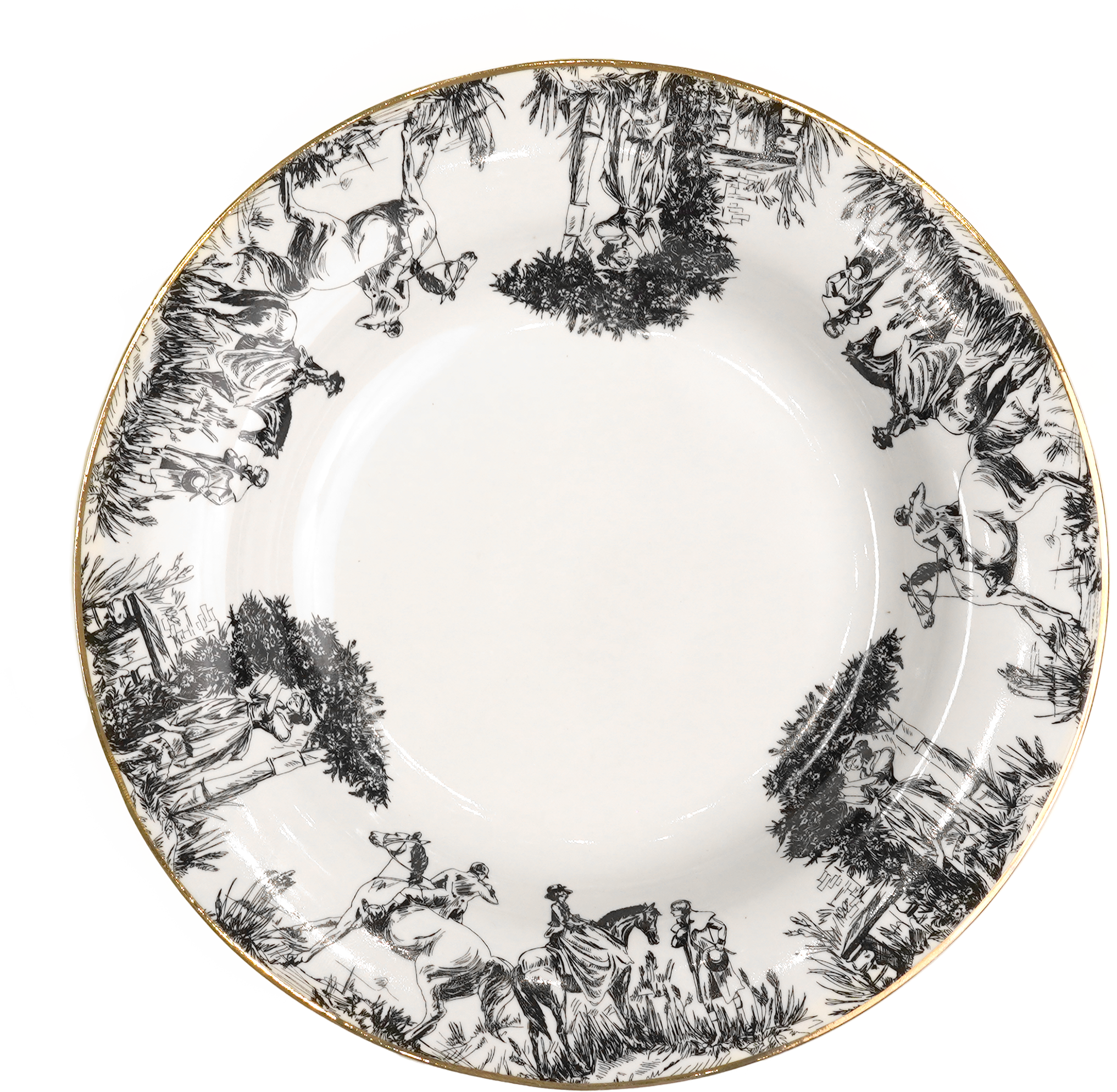 Enchanted Gardens Noir Soup Plate