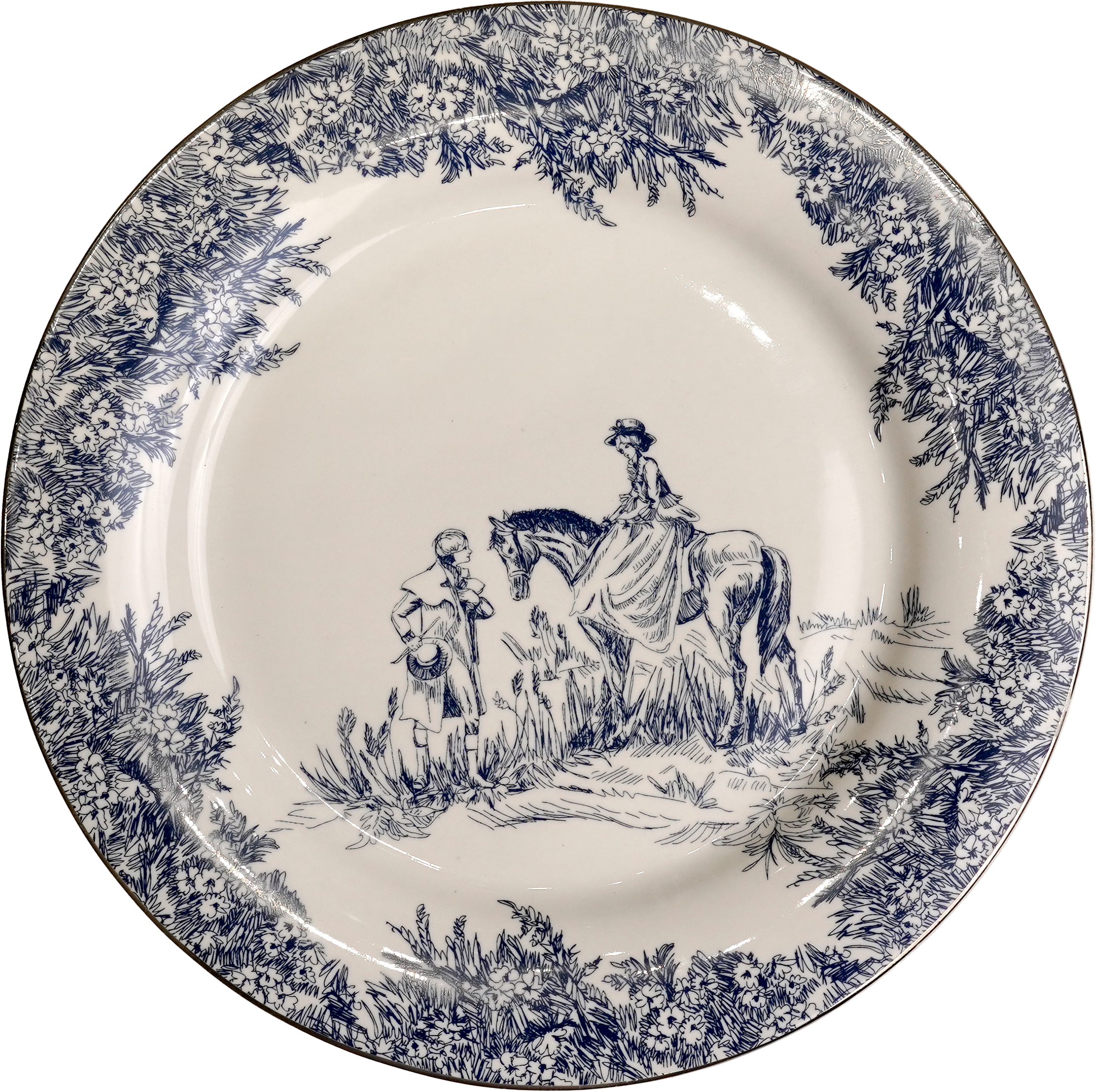 Enchanted Gardens Sapphire Dinner Plate