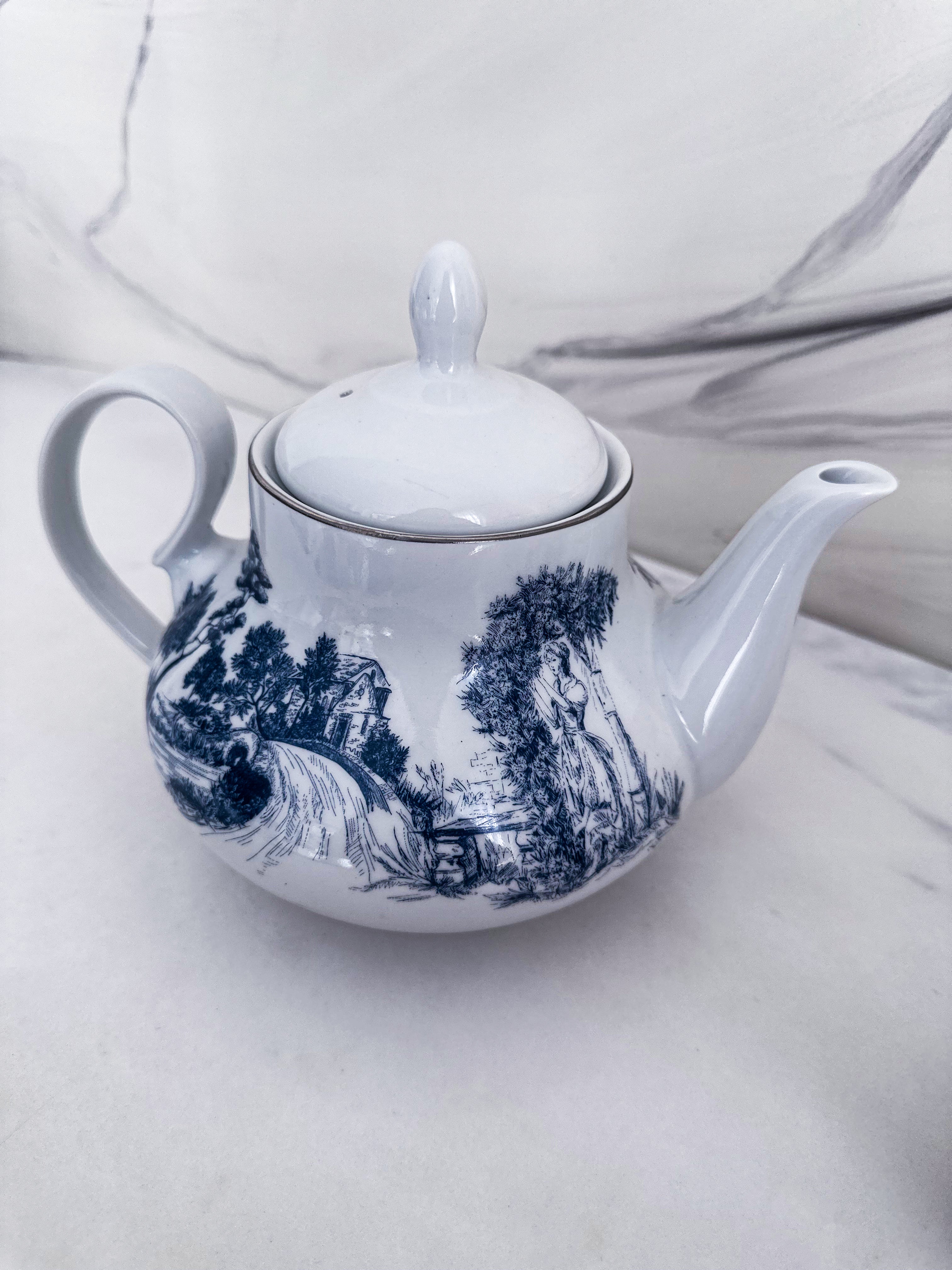 Enchanted Gardens Sapphire Tea Pot